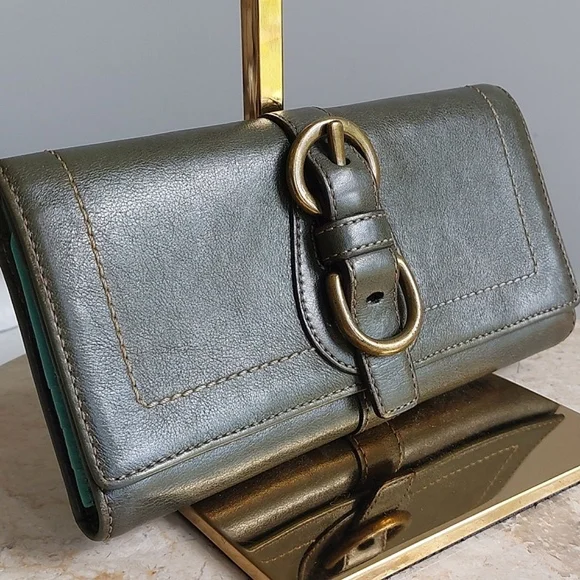 Coach legacy 65th Anniversary🫒 olive & Aqua  Vachetta leather rare 💚 1941 - Picture 3 of 13